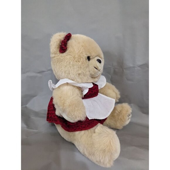 Fluffy Friends bear plush stuffed animal toy sitting Holiday 12 in - Picture 6 of 12